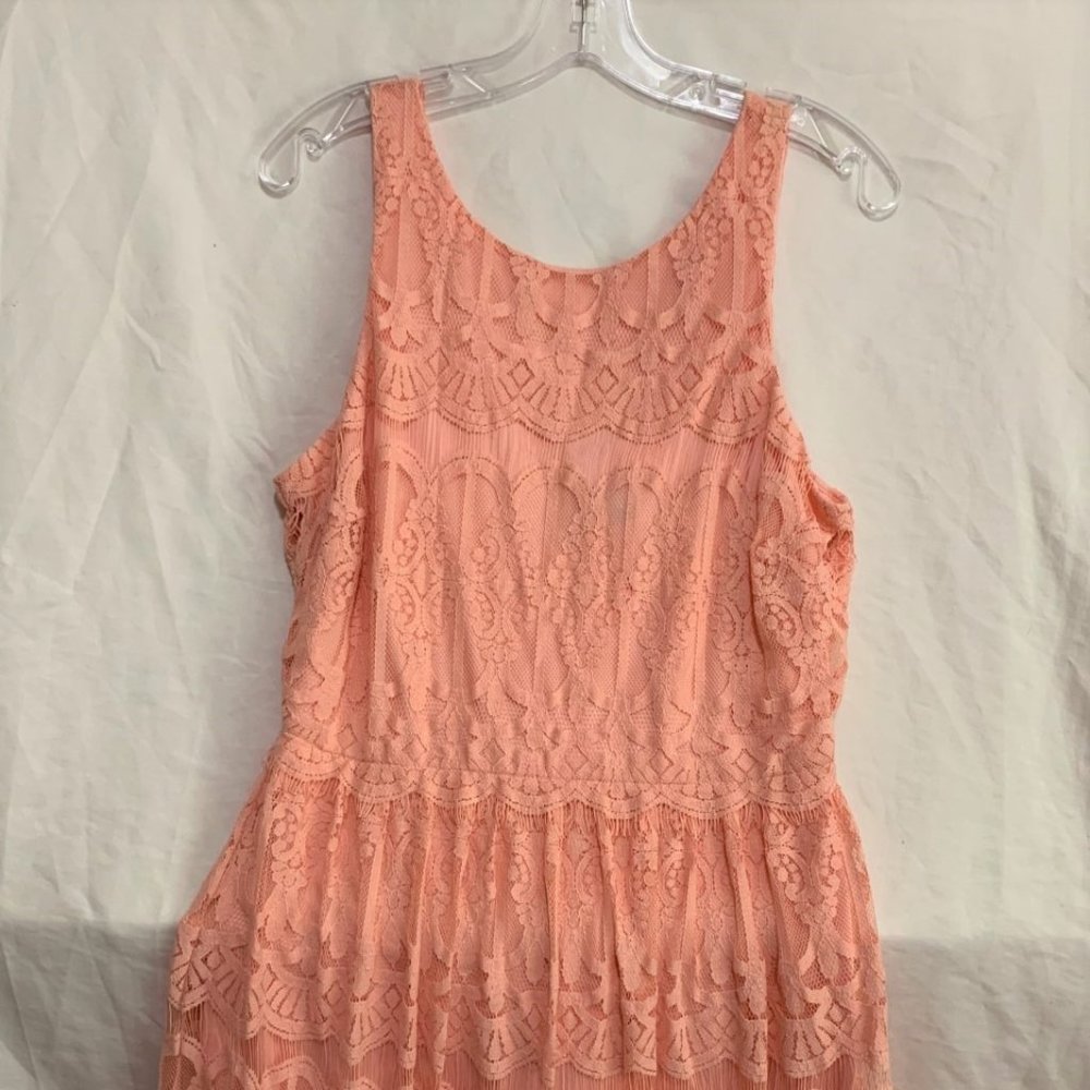 pre-owned heartsoul XL Coral Pink Frilled Dress